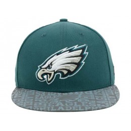 Philadelphia Eagles Green Snapback Hat XDF 0528