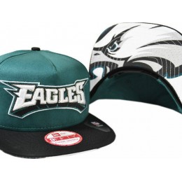 Philadelphia Eagles Green Snapback Hat XDF 0721