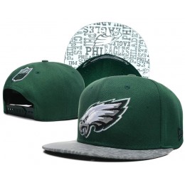 Philadelphia Eagles 2014 Draft Reflective Green Snapback Hat SD 0613