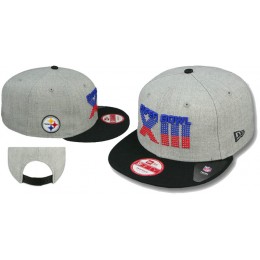 Super Bowl XIII Pittsburgh Steelers Grey Snapbacks Hat LS