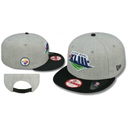 Super Bowl XLIII Pittsburgh Steelers Grey Snapbacks Hat LS
