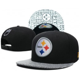 Pittsburgh Steelers 2014 Draft Reflective Black Snapback Hat SD 0613