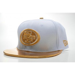 San Francisco 49ers White Snapback Hat SD