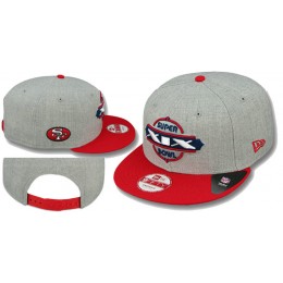 Super Bowl XIX San Francisco 49ers Grey Snapbacks Hat LS