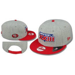 Super Bowl XXIII San Francisco 49ers Grey Snapbacks Hat LS