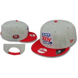 Super Bowl XXXIV San Francisco 49ers Grey Snapbacks Hat LS