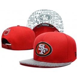 San Francisco 49ers 2014 Draft Reflective Red Snapback Hat SD 0613