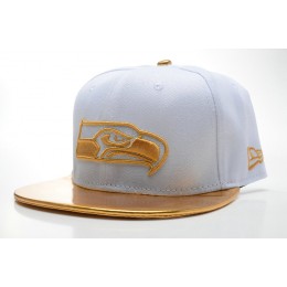 Seattle Seahawks White Snapback Hat SD