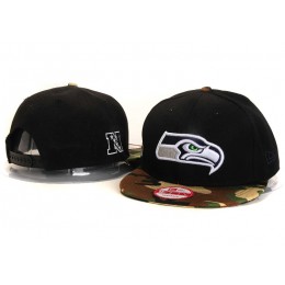 Seattle Seahawks Black Snapback Hat YS 1
