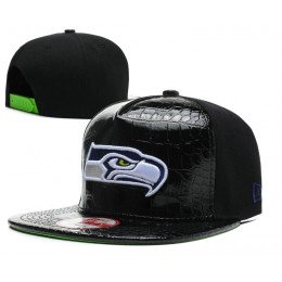 Seattle Seahawks Black Snapback Hat SD