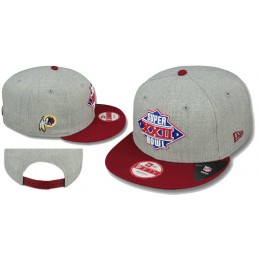 Super Bowl XXII Washington Redskins Grey Snapbacks Hat LS