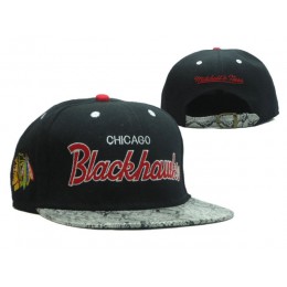 Chicago Blackhawks Black Snapback Hat SF