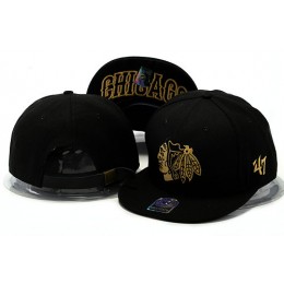 Chicago Blackhawks Black Snapback Hat YS 0528