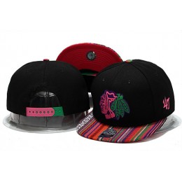 Chicago Blackhawks Black Snapback Hat YS 0613