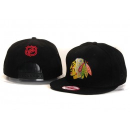 Chicago Blackhawks Black Snapback Hat YS
