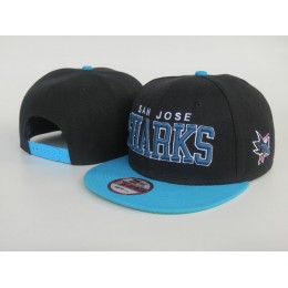 San Jose Sharks Black Snapback Hat LS