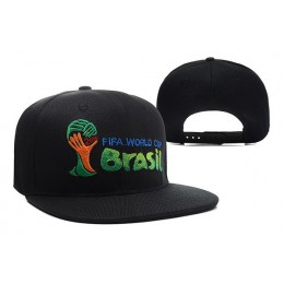 2014 FIFA World Cup Brasil Black Snapback Hat XDF 0512