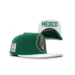 Mexico 2014 World Cup Green Snapback Hat GF 0721