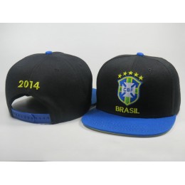 Brazil 2014 World Cup Black Snapback Hat LS 0617