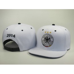 Germany 2014 World Cup White Snapback Hat LS 0617