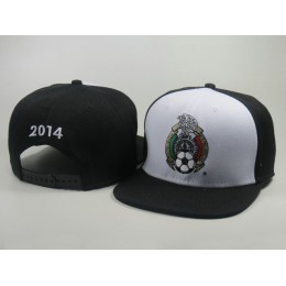 Mexico 2014 World Cup Black Snapback Hat LS 0617